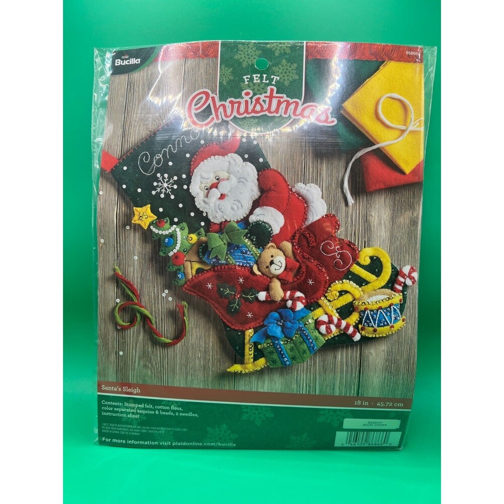 Bucilla SANTA'S SLEIGHT Christmas Stocking Kit-868661/2017